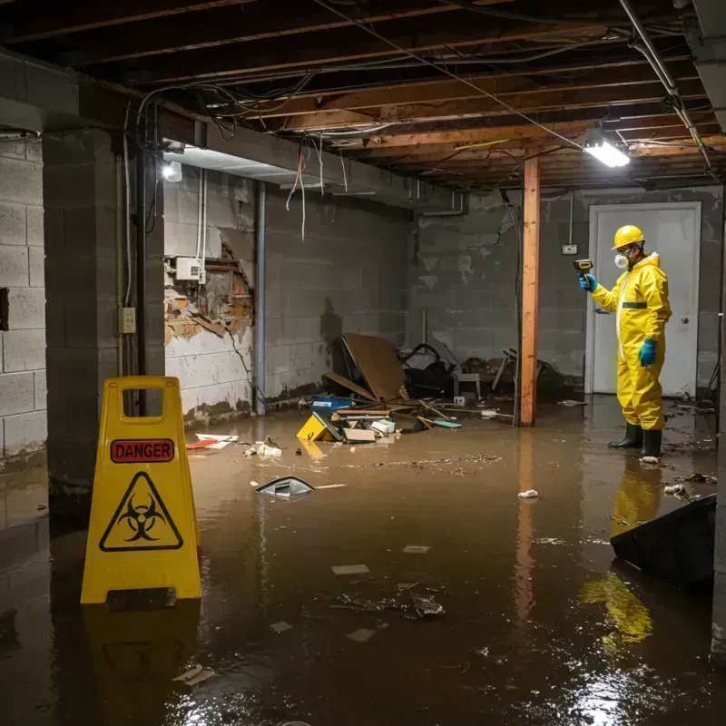 Flooded Basement Electrical Hazard in Nicholas County, WV Property