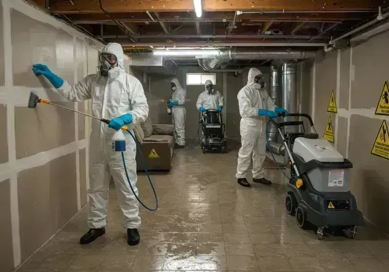 Basement Moisture Removal and Structural Drying process in Nicholas County, WV